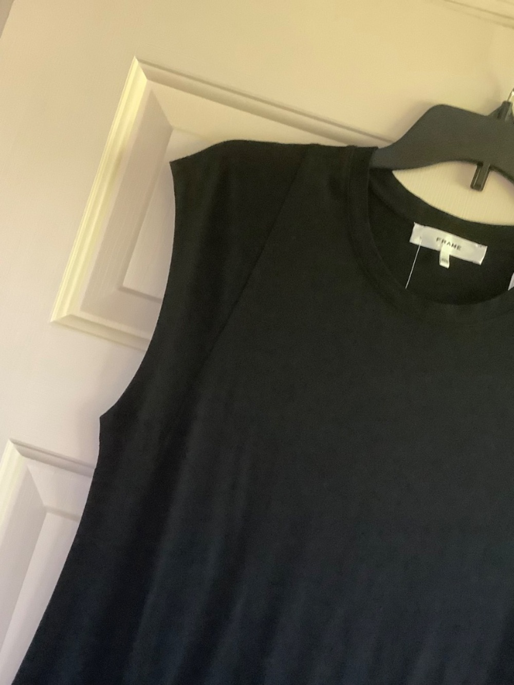 FRAME Le Muscle Cap Sleeve Maxi Dress Noir SZ M - Picture 6 of 13